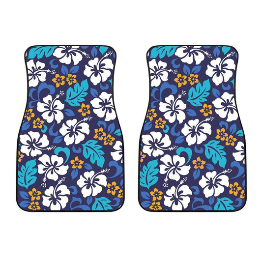 Hibiscus Pattern Print Design HB030 Car Floor Mats-JorJune