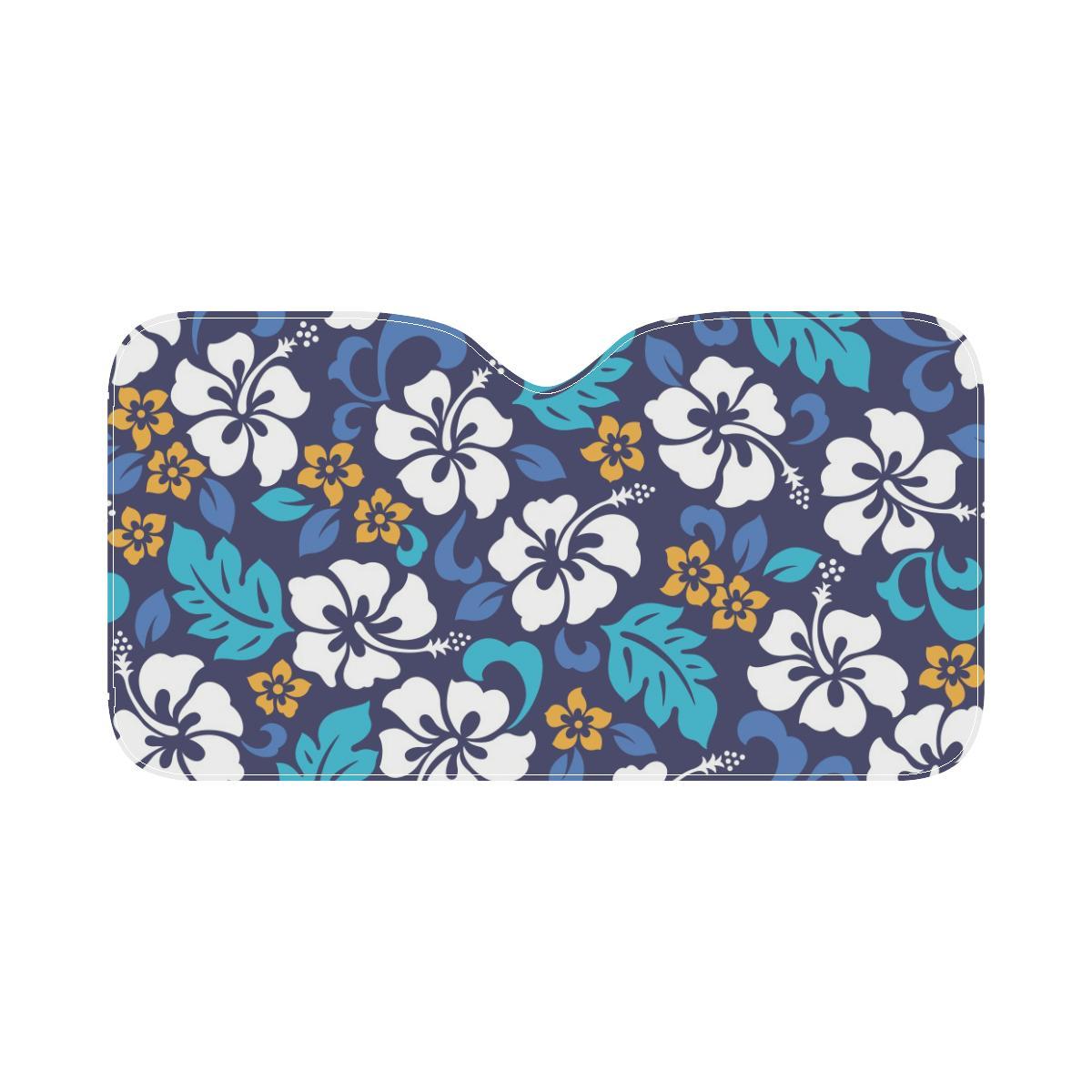 Hibiscus Pattern Print Design HB030 Car Sun Shade-JorJune