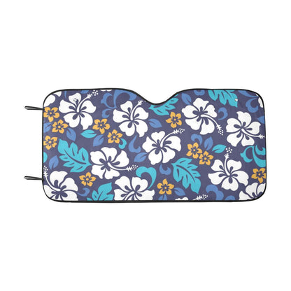 Hibiscus Pattern Print Design HB030 Car Sun Shade-JorJune
