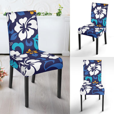 Hibiscus Pattern Print Design HB030 Dining Chair Slipcover-JORJUNE.COM