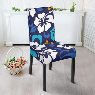 Hibiscus Pattern Print Design HB030 Dining Chair Slipcover-JORJUNE.COM