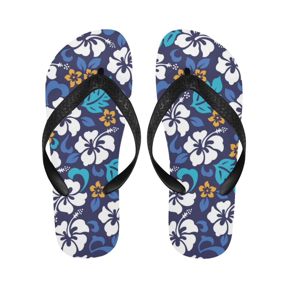 Hibiscus Pattern Print Design HB030 Flip Flops-JorJune