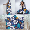 Hibiscus Pattern Print Design HB030 Hooded Blanket-JORJUNE.COM