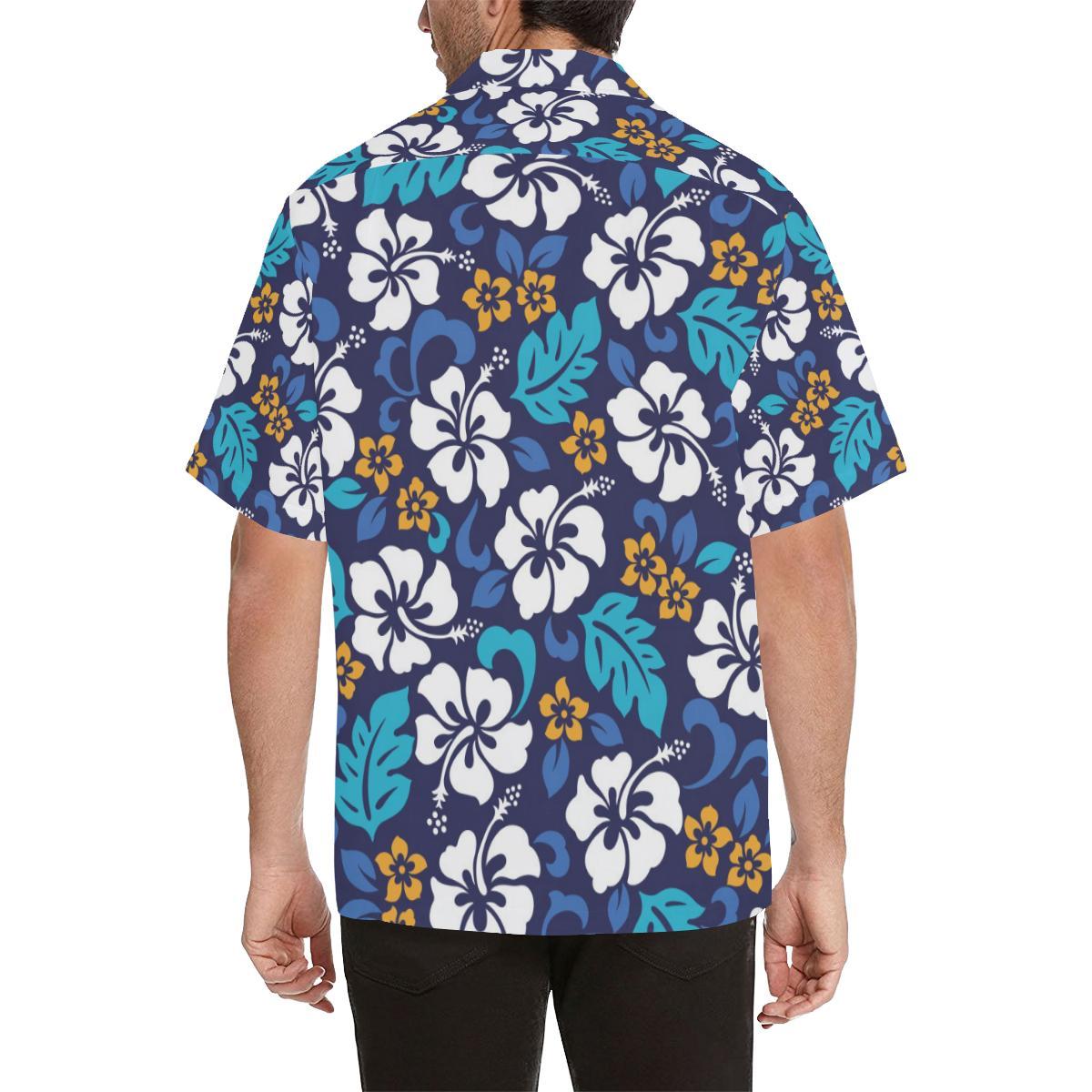 Hibiscus Pattern Print Design HB030 Men Hawaiian Shirt-JorJune