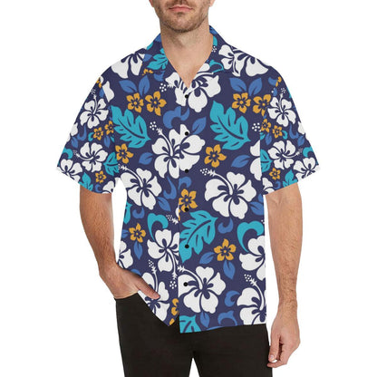 Hibiscus Pattern Print Design HB030 Men Hawaiian Shirt-JorJune