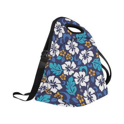Hibiscus Pattern Print Design HB030 Neoprene Lunch Bag-JorJune