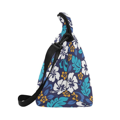 Hibiscus Pattern Print Design HB030 Neoprene Lunch Bag-JorJune