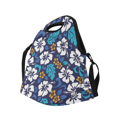Hibiscus Pattern Print Design HB030 Neoprene Lunch Bag-JorJune