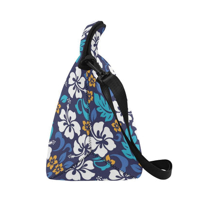 Hibiscus Pattern Print Design HB030 Neoprene Lunch Bag-JorJune