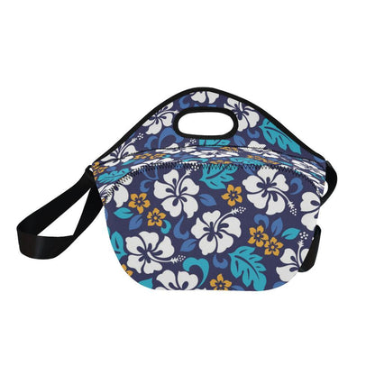 Hibiscus Pattern Print Design HB030 Neoprene Lunch Bag-JorJune