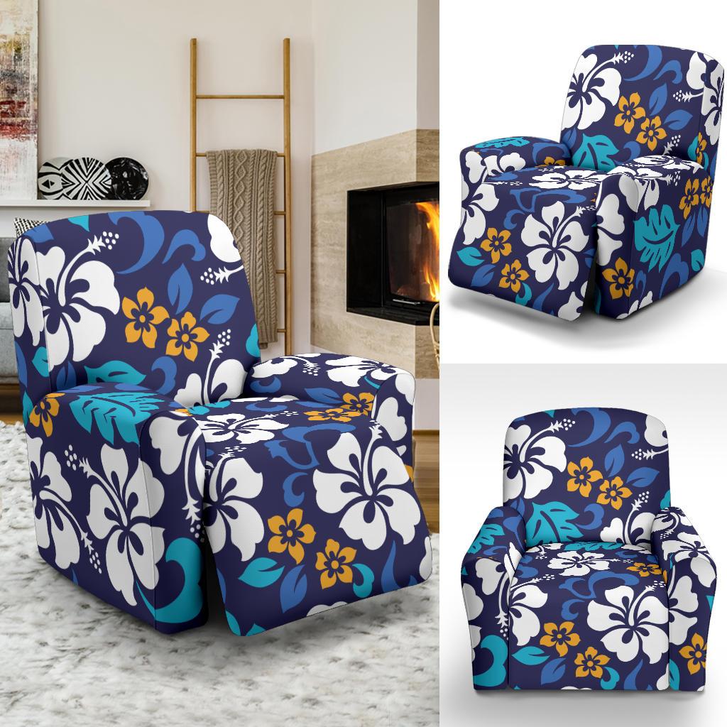 Hibiscus Pattern Print Design HB030 Recliner Slipcover-JORJUNE.COM