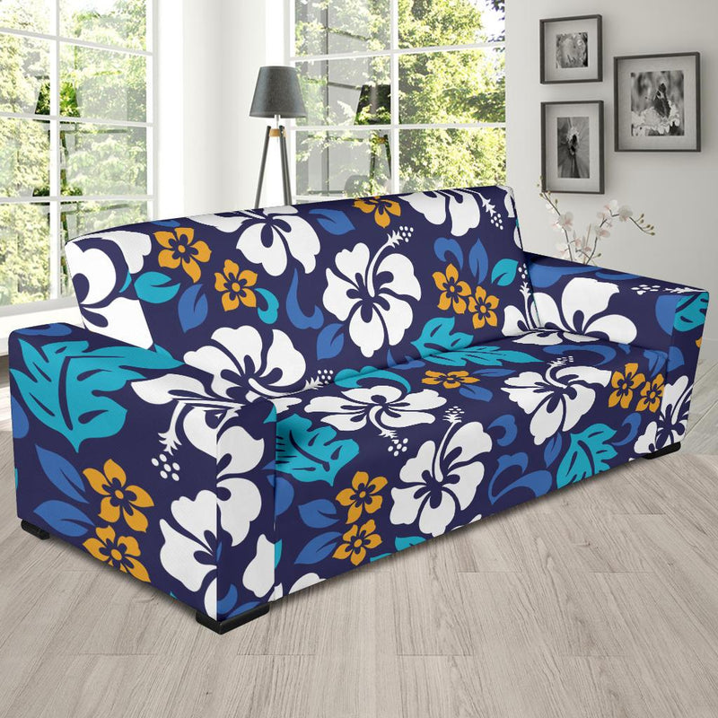 Hibiscus Pattern Print Design HB030 Sofa Slipcover-JORJUNE.COM