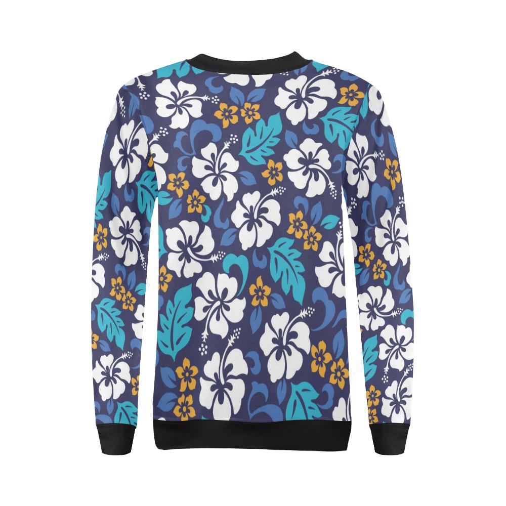 Hibiscus Pattern Print Design HB030 Women Long Sleeve Sweatshirt-JorJune
