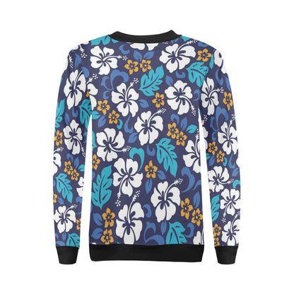Hibiscus Pattern Print Design HB030 Women Long Sleeve Sweatshirt-JorJune