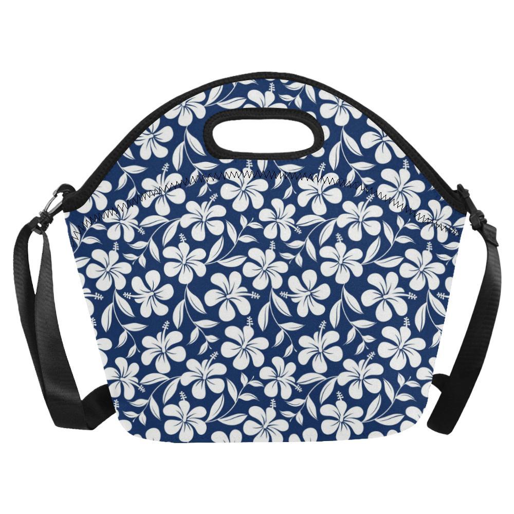 Hibiscus Pattern Print Design HB031 Neoprene Lunch Bag-JorJune