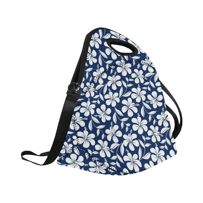 Hibiscus Pattern Print Design HB031 Neoprene Lunch Bag-JorJune