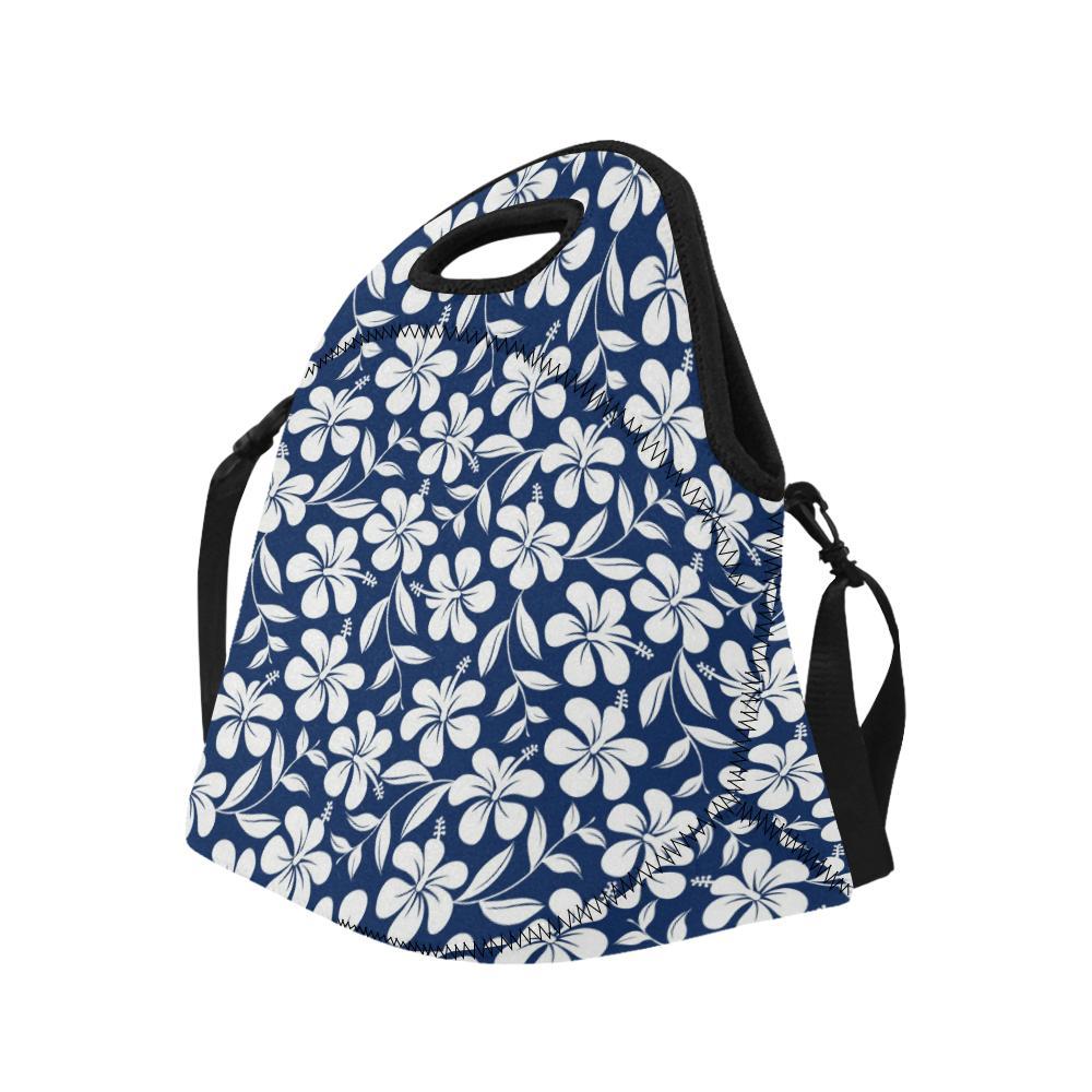 Hibiscus Pattern Print Design HB031 Neoprene Lunch Bag-JorJune