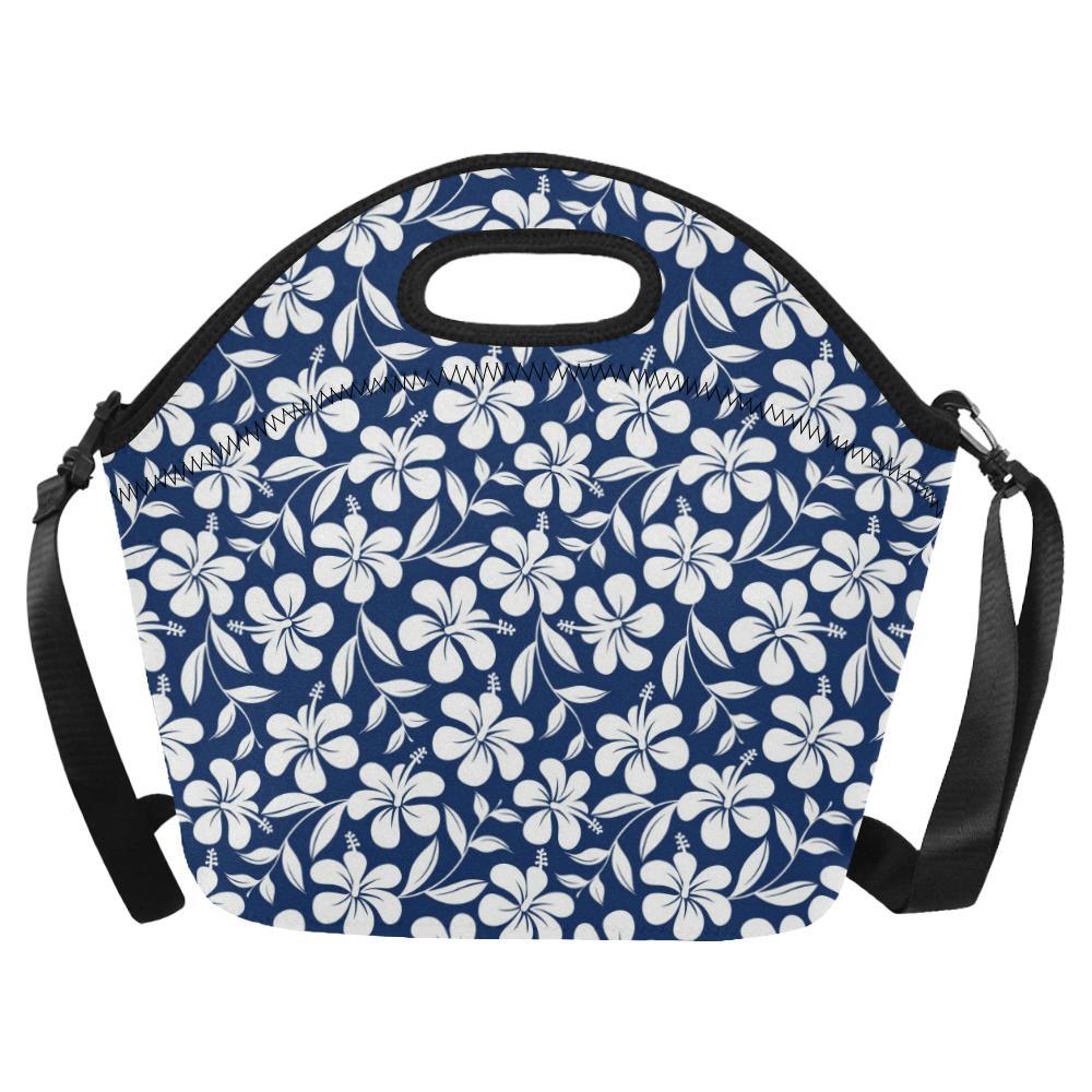 Hibiscus Pattern Print Design HB031 Neoprene Lunch Bag-JorJune