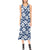 Hibiscus Pattern Print Design HB031 Sleeveless Open Fork Long Dress