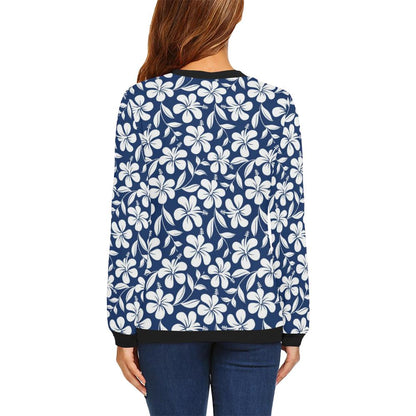Hibiscus Pattern Print Design HB031 Women Long Sleeve Sweatshirt-JorJune