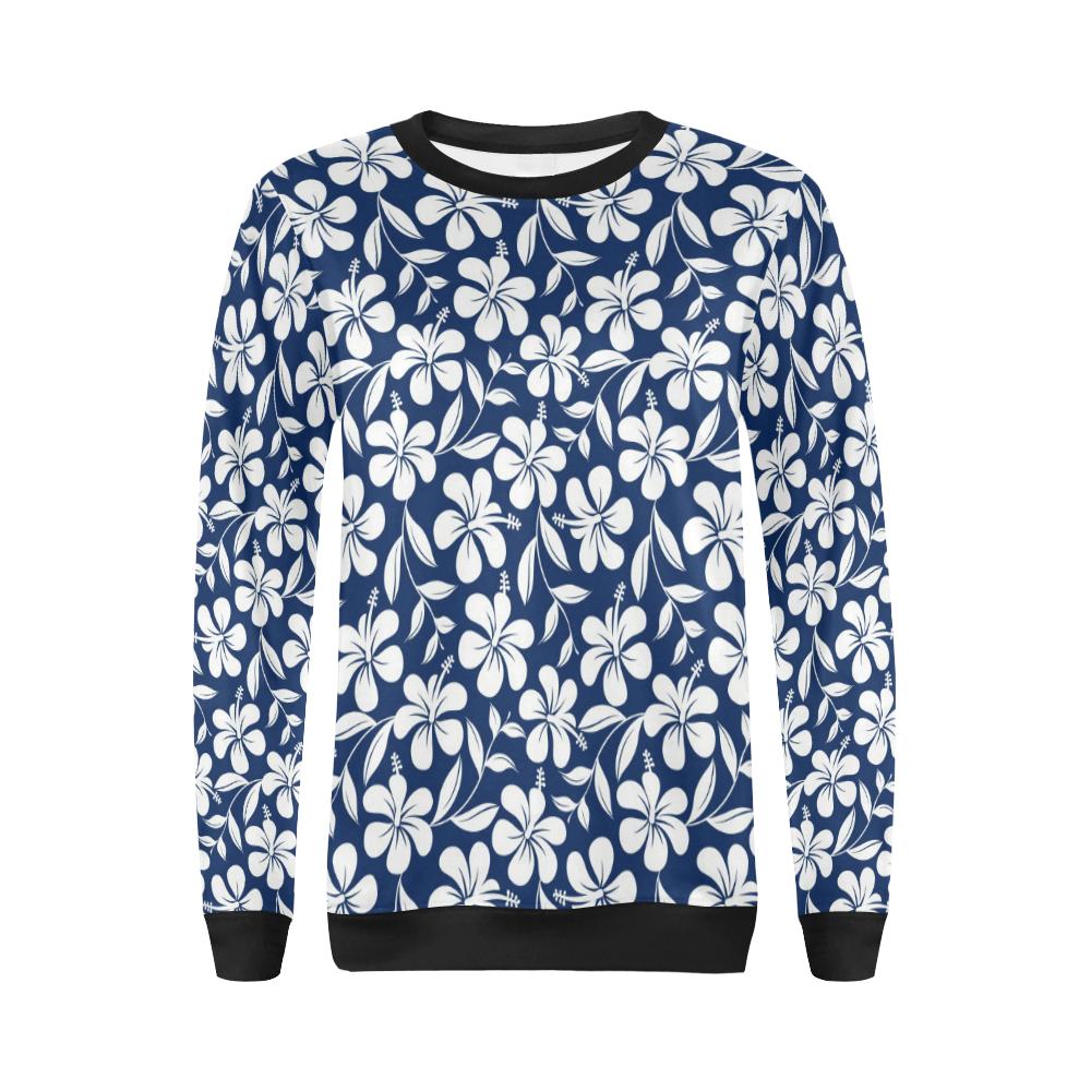 Hibiscus Pattern Print Design HB031 Women Long Sleeve Sweatshirt-JorJune