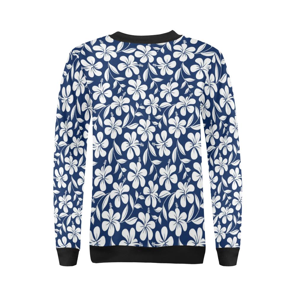 Hibiscus Pattern Print Design HB031 Women Long Sleeve Sweatshirt-JorJune