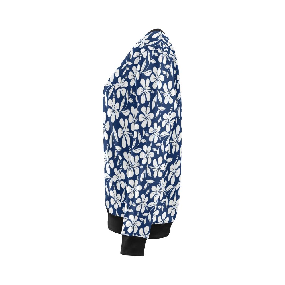 Hibiscus Pattern Print Design HB031 Women Long Sleeve Sweatshirt-JorJune