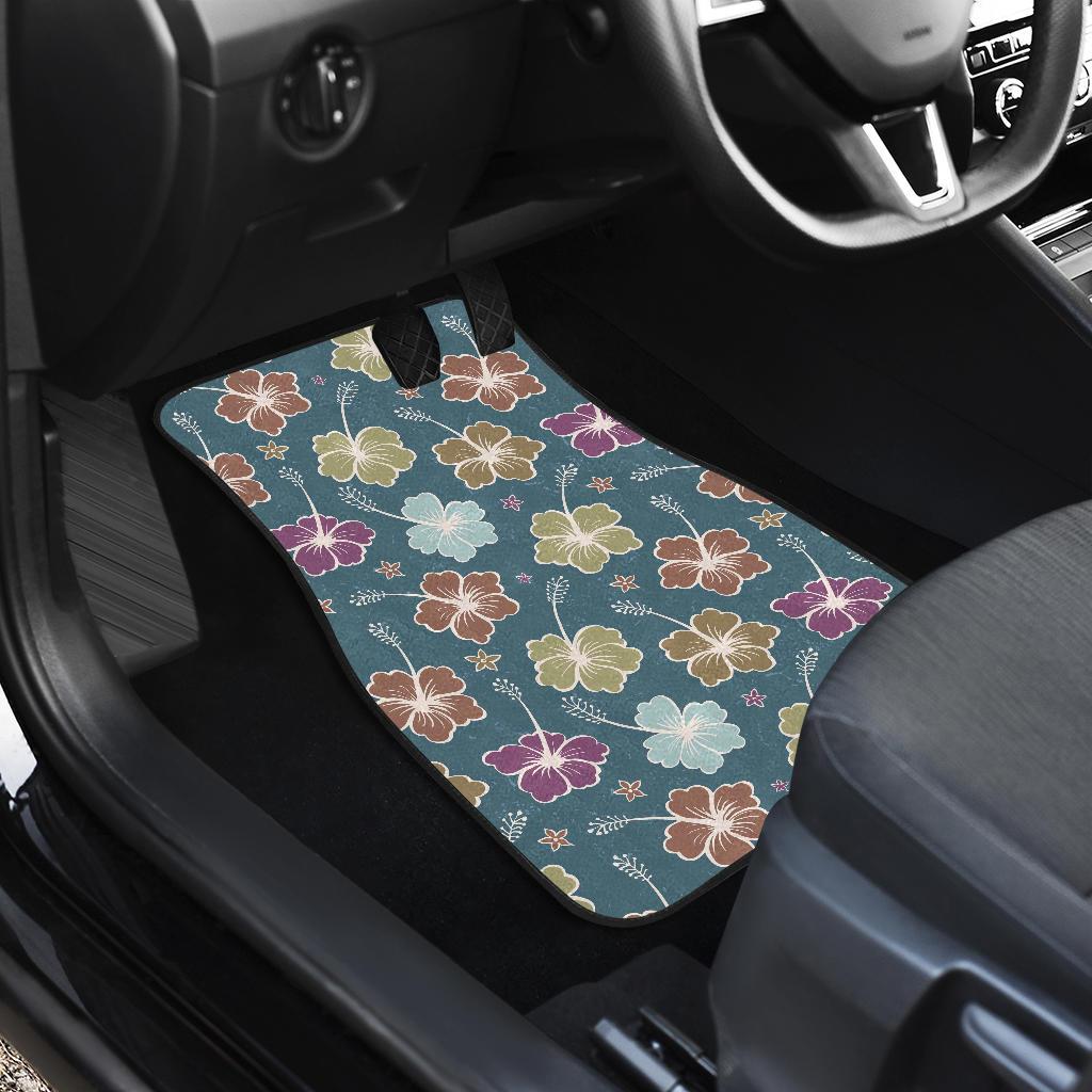 Hibiscus Pattern Print Design HB033 Car Floor Mats-JorJune