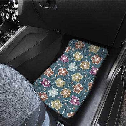 Hibiscus Pattern Print Design HB033 Car Floor Mats-JorJune