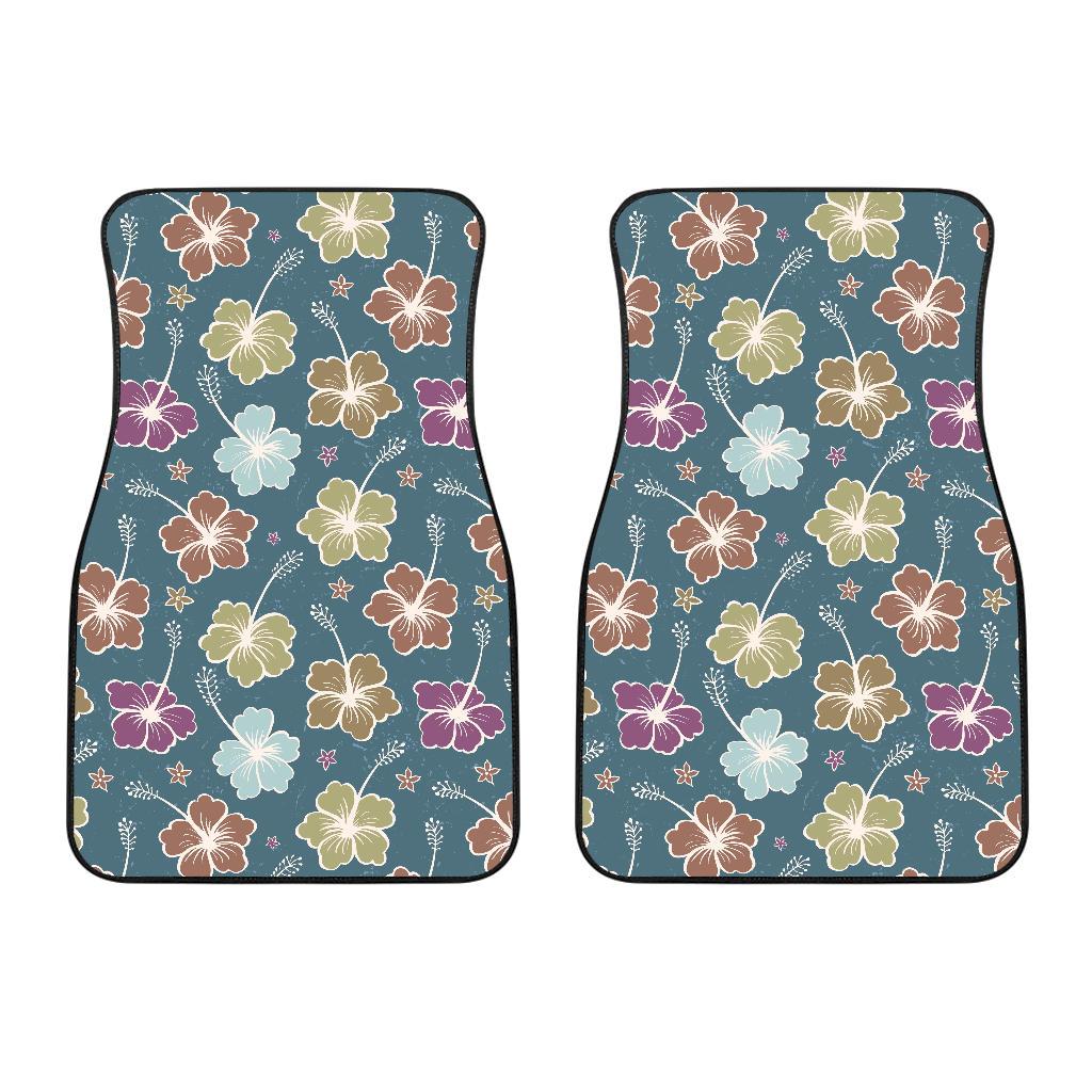 Hibiscus Pattern Print Design HB033 Car Floor Mats-JorJune