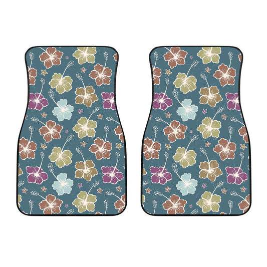 Hibiscus Pattern Print Design HB033 Car Floor Mats-JorJune