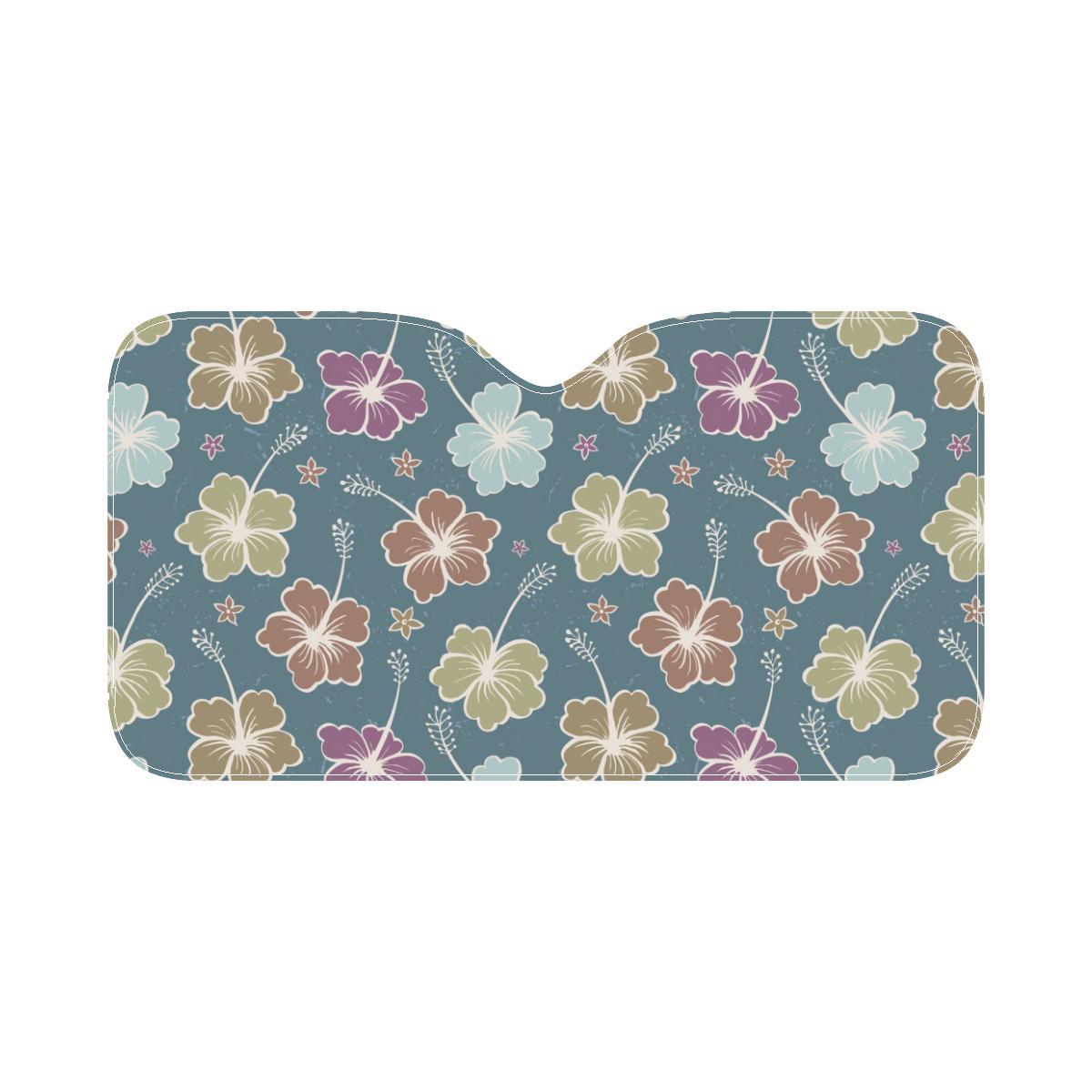 Hibiscus Pattern Print Design HB033 Car Sun Shade-JorJune
