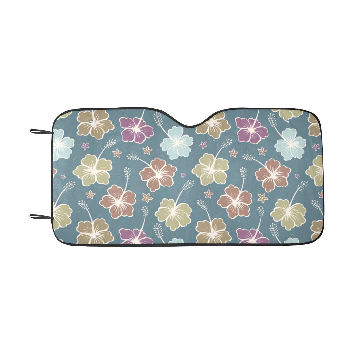 Hibiscus Pattern Print Design HB033 Car Sun Shade-JorJune