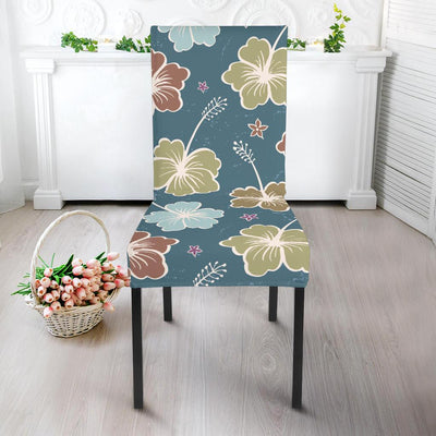 Hibiscus Pattern Print Design HB033 Dining Chair Slipcover-JORJUNE.COM