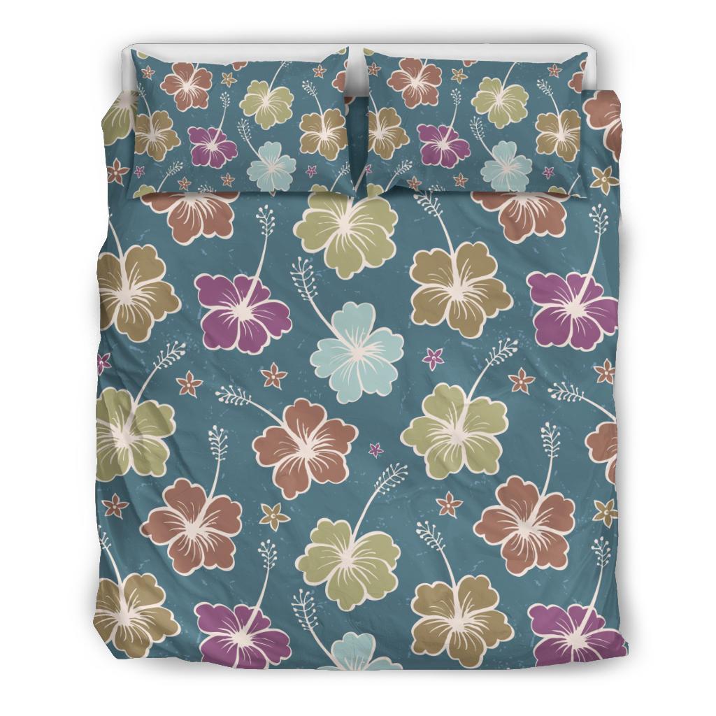 Hibiscus Pattern Print Design HB033 Duvet Cover Bedding Set-JORJUNE.COM