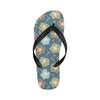 Hibiscus Pattern Print Design HB033 Flip Flops-JorJune