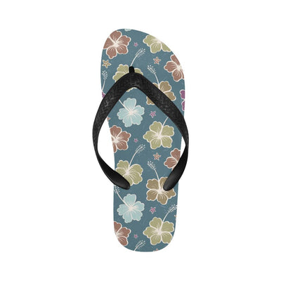 Hibiscus Pattern Print Design HB033 Flip Flops-JorJune