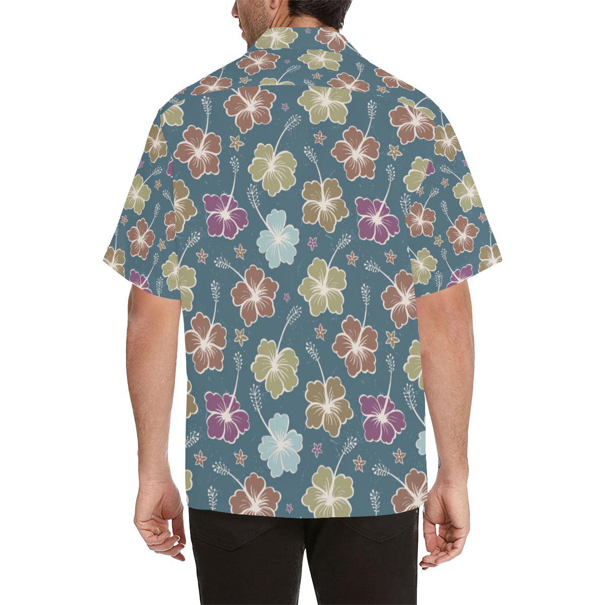 Hibiscus Pattern Print Design HB033 Men Hawaiian Shirt-JorJune