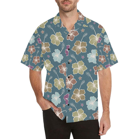 Hibiscus Pattern Print Design HB033 Men Hawaiian Shirt-JorJune