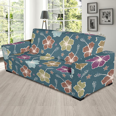 Hibiscus Pattern Print Design HB033 Sofa Slipcover-JORJUNE.COM