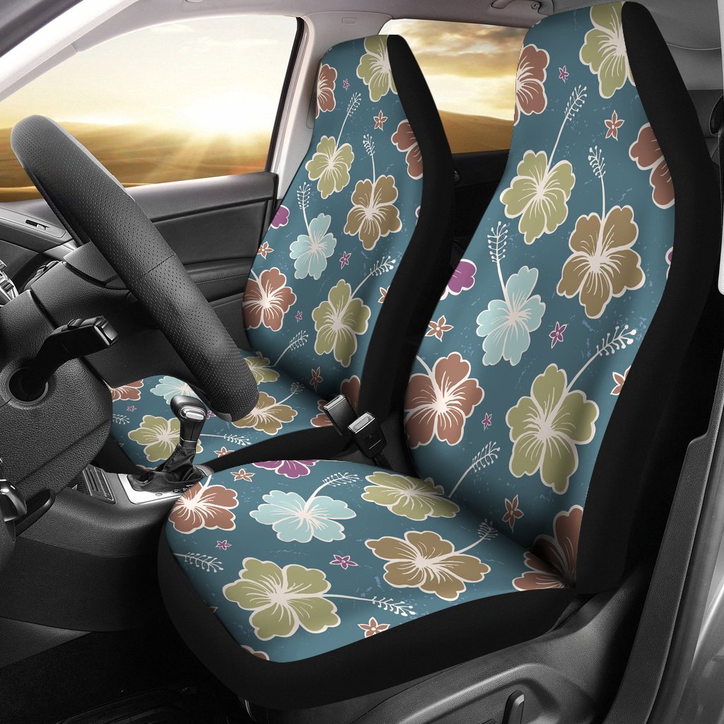 Hibiscus Pattern Print Design HB033 Universal Fit Car Seat Covers-JorJune