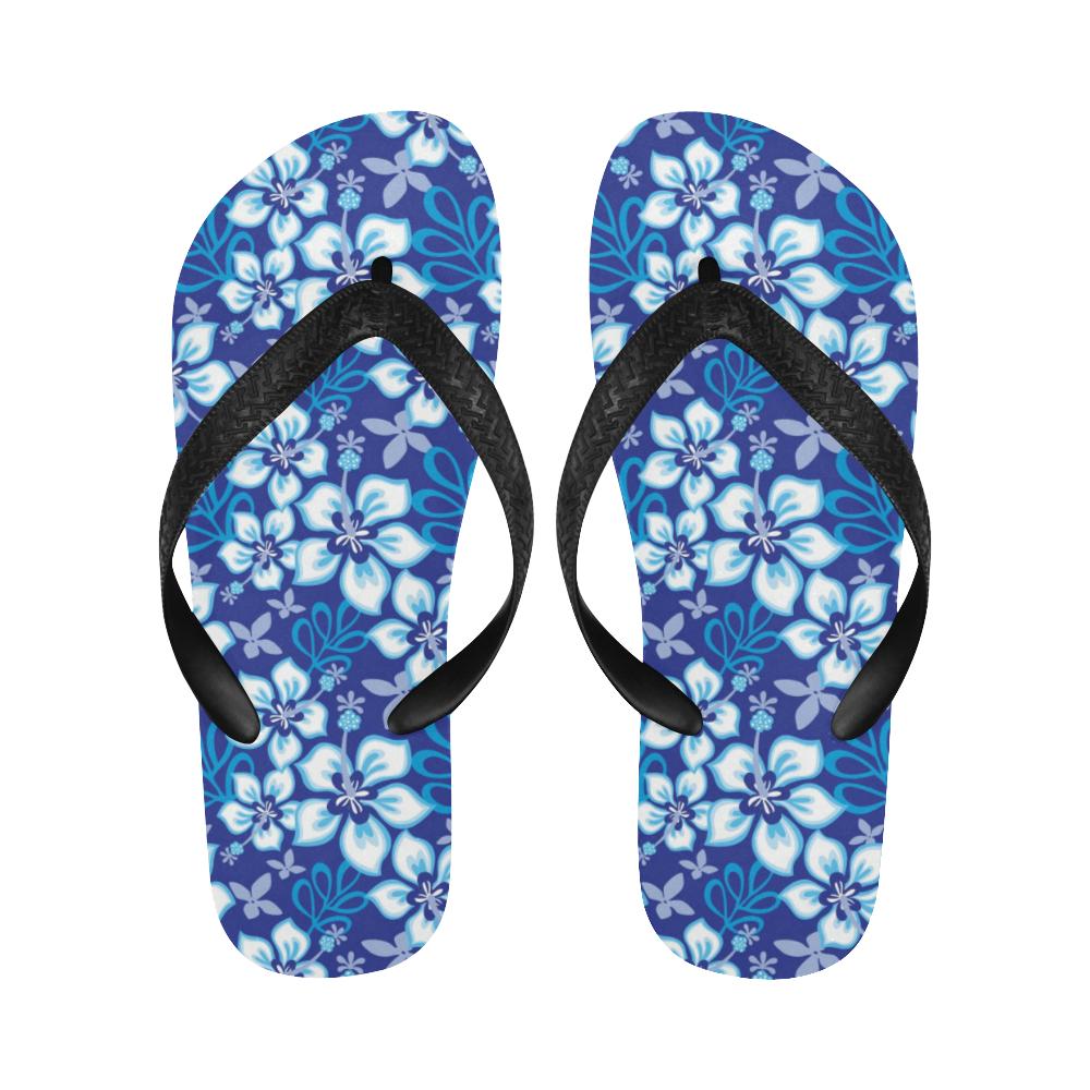 Hibiscus Pattern Print Design HB04 Flip Flops-JorJune