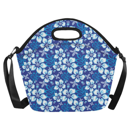 Hibiscus Pattern Print Design HB04 Neoprene Lunch Bag-JorJune