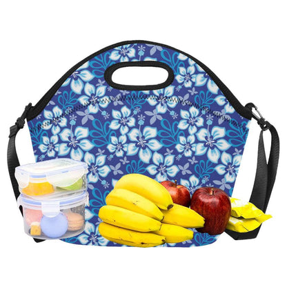 Hibiscus Pattern Print Design HB04 Neoprene Lunch Bag-JorJune