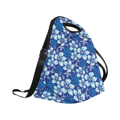 Hibiscus Pattern Print Design HB04 Neoprene Lunch Bag-JorJune
