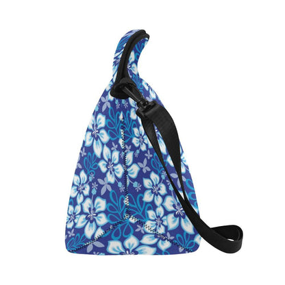 Hibiscus Pattern Print Design HB04 Neoprene Lunch Bag-JorJune