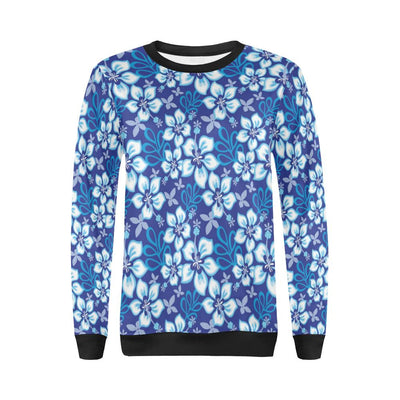 Hibiscus Pattern Print Design HB04 Women Long Sleeve Sweatshirt-JorJune
