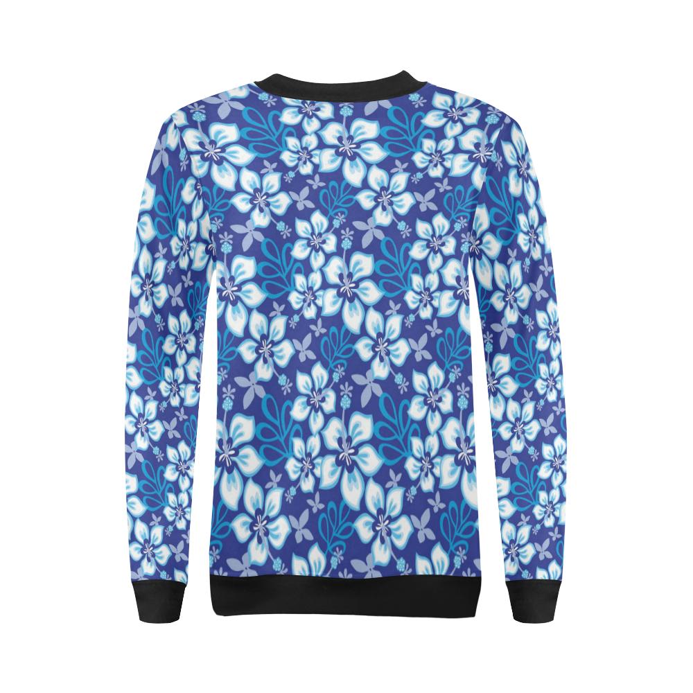 Hibiscus Pattern Print Design HB04 Women Long Sleeve Sweatshirt-JorJune