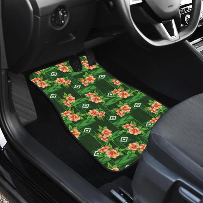 Hibiscus Pattern Print Design HB05 Car Floor Mats-JorJune
