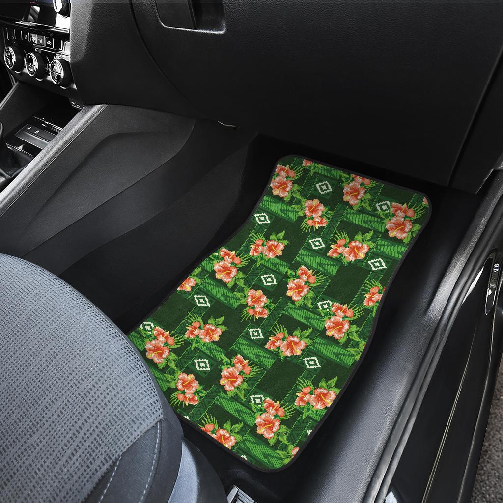 Hibiscus Pattern Print Design HB05 Car Floor Mats-JorJune